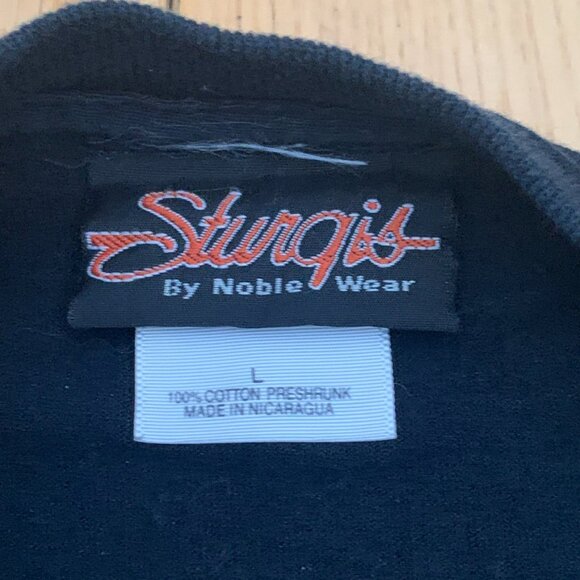 Vintage 90s Y2K Sturgis Rally & Races Eagle Racing Tee Tshirt Men's Large Black - Picture 3 of 6